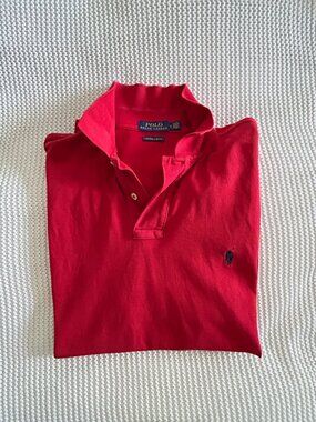 Polo Ralph Lauren Mesh Shirt | Men's Large | Slim Fit | Red
